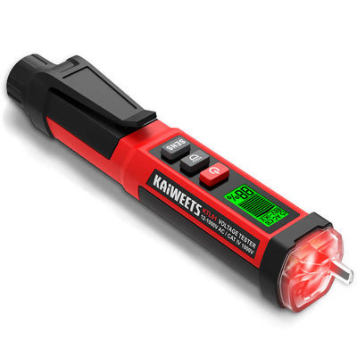 EU US Direct KAIWEETS KTL01 Non-Contact Voltage Tester Pen CAT IV 1000V 12-1000V AC Dual Range LCD Buzzer LED Flashlight Live Wire Tester