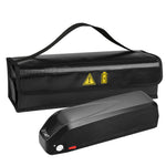 LinkMejor 49*15*15cm Portable E-Bike Lipo Battery Bag Fireproof Waterproof Electric Bicycle Battery Protection Handbag with Charging Port