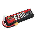 LinkMejor 2S 7.4V 6200mAh 60C 45.88Wh LiPo Battery XT60 Plug for RC Car