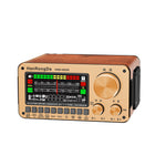 HanRongDa HRD-802S Multi-Band Radio bluetooth Speaker Dual Tuning Wooden Radio Support TF Card Playback Dual Drivers FM AM Stereo Receiver