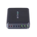 [GaN Tech] LinkMejor® BW-S26 250W 8-Port USB PD Charger 3USB-A+5USB-C PD3.0 QC3.0 AFC FCP PPS APPLE Fast Charging Desktop Charging Station EU Plug for iPhone 15 14 13 for Samsung Galaxy Z Flip4 for MacBook Pro for Airpods for Apple Watch
