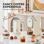 LinkMejor MK-202 4-in-1 Electric Milk Frother Frothing Foamer Chocolate Mixer Cold/Hot Latte Cappuccino Fully Automatic Milk Warmer