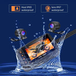 3.0" Motorcycle Dash Cam 1080P HD Dual Lens Waterproof DVR Camera Front Rear Camera Video Motorcycle Driving Recorder with 32G Memory Card