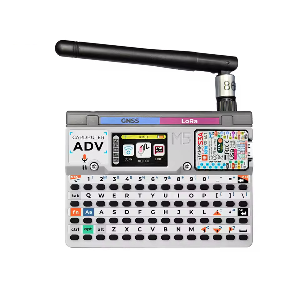 M5Stack Cardputer Adv + Cap LoRa 1262 ESP32-S3 Programmable Computer 56 Key Keyboard 1.14 Inch LCD Display GPS Antenna 868-923MHz GNSS Positioning IoT Communication
