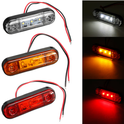 LinkMejor Side Marker Indicator Light Waterproof For 12V 24V Trailer Truck Bus Lorry Van