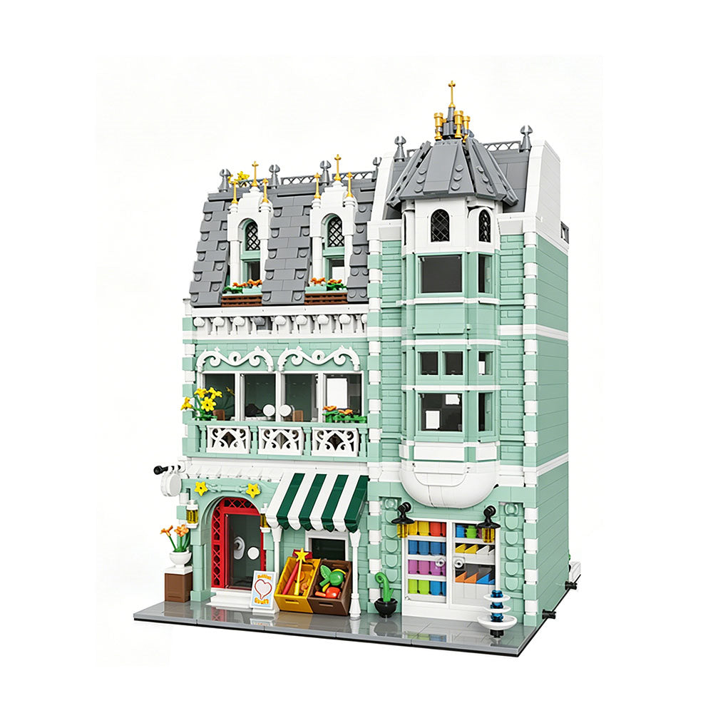 JQ10003 Toys General Store Architecture Style Educational  LED Light Strip Building Block Brick Assembly Kit for Children Birthday Gift
