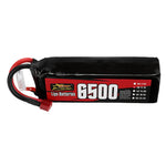 LinkMejor Power 11.1V 6500mAh 60C 3S LiPo Battery T Plug for RC Car