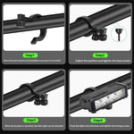 LinkMejor Bicycle Headlight 1000 Lumen USB C Rechargeable 4-LED Front Light with Digital Display MTB Lamp for Night Riding
