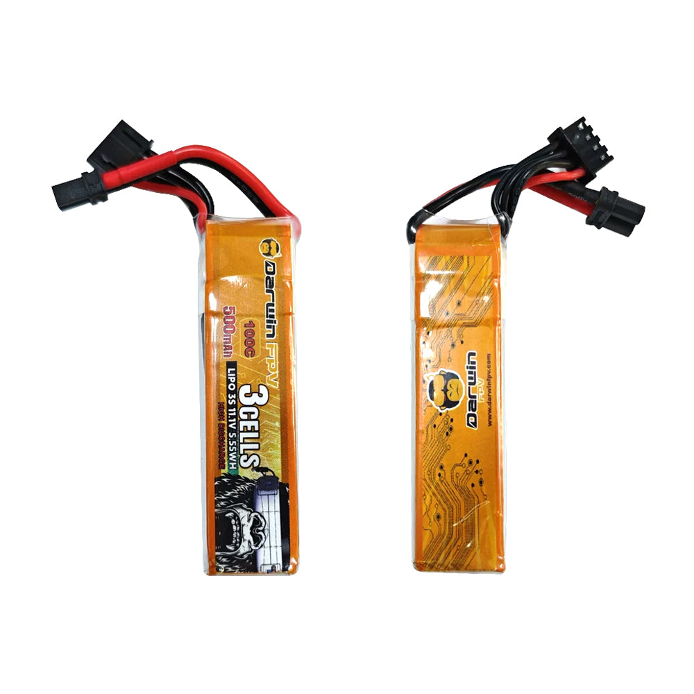 DarwinFPV 11.1V 500mAh 100C 3S LiPo Battery XT30U-F Plug for BABY APE/PRO/V2 RC Drone FPV