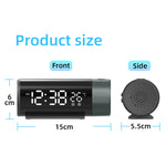LinkMejor LED Digital Projection Alarm Clock with Projection on Ceiling Wall / Snooze / Temperature Display / External USB Power Supply For Bedroom