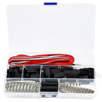 JR 3P Connector Kit 22AWG 3 Meter Cable 0.8A 300V Secure Locking Heat Shrink Tubing RC Model Robotics Electronics