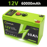 12V 60Ah/150Ah Battery Rechargeable Lithium Battery 4000 Cycles Built-in BMS Overcharge Protection Lightweight for Outdoor Solar System