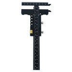 Premium Sliding Marking Gauge Aluminum Alloy Scribing Measuring Tool with Precision Depth Gauge And T-Square Ruler
