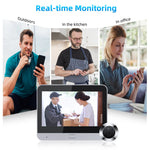Smart Home Tuya 120° Wide Angle Door Peephole Camera 1080P One Way Intercom Video Eye Motion Detection Wifi Doorbell Camera 5000mAh Battery Work with Alexa&Google