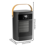 Tevorex 1500W Desktop Space Heater with Digital Display Quiet Rapid Heating, High-Power PTC Warm Fan for Home & Office