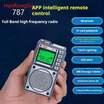 Hanrongda HRD-787 AM/FM/SW/WB Portable Radio Full Band Radio bluetooth Music Player TF Card Input Built-in Flashlight SOS Alarm Elderly Walkman Plug and Play