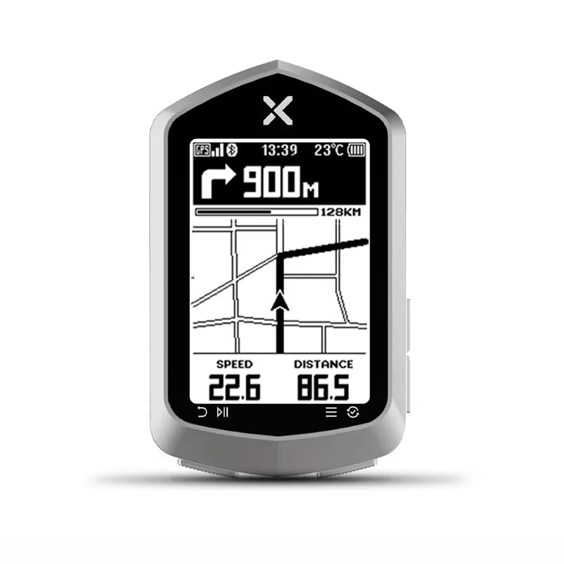 LinkMejor NAV Plus Bike Computer 2.4 Inch Wireless Cycling Speedometer GPS Navigation Map Waterproof Bluetooth ANT+ IPX7 Waterproof Cadence Speed