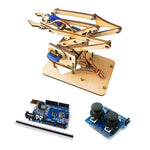 4-DOF Acrylic Robotic Arm Kit Four-Axis Easy Assembly DIY Robotics Components for Arduinos Programming Learning