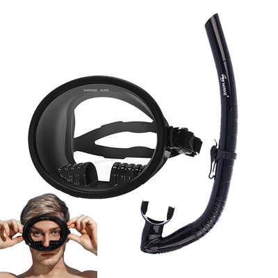 LinkMejor 180° Wide View Scuba Diving Goggles Big Frame Wateght and -Fog Lens for Vision Underwater Snorkeling Fishing Full Diving Glasses