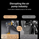 60W Handheld Portable Air Pump With Intelligent Digital Display Stop When Full Spiral Pressure Gathering Rapid Inflation With LED Lighting