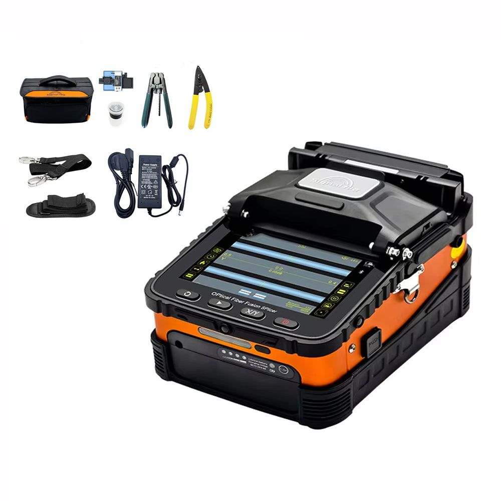SignalFire AI-5 Pro Optical Fiber Fusion Splicer 6 Motors Core Alignmen 8s Splicin Automatic FTTH Splicing Machine