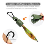 LinkMejor 9PCS Squid Jig Protector Webfoot Octopus Egi Hook Cover Cuttlefish Umbrella Lure Cap Wood Shrimp Bait Accessories with Carabiner