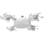 Elfeland Creative Drone-Style E27 LED Fan Light 2-in-1 Lighting & 3 Speed Fan with Remote Control Dimmable Timer for Living Room Bedroom