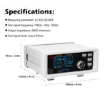 RCL101D Desktop Digital Bridge High Precision LCR Meter 3 in 1 Automatic Ranging Multiple Frequencies 100Hz/10kHz Dual-mode Functionality