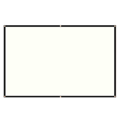 84/100/120-inch High Density Portable Projector Screen 4K Outdoor Movie Screen Polyester Fabric 180° Viewing Angle Foldable Wrinkle Resistant Easy Setup Home Theater Camping