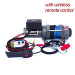 4500lbs 12V Electric Winch Pulling Capacity for Dyneema Rope Wireless Remote Control Rotatable Clutch High Torque Permanent Magnet Motor Heavy Duty Winch for ATV UTV Small Trailers
