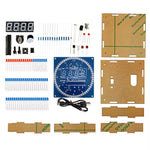 DIY Rotating LED Clock Kit 5V USB Digital Time Display Temperature Alarm Memory Function Automatic Brightness Adjustment Week Year Date Settings