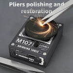 M107 Multi Function Grinder 6-Speed Control With 4 Interchangeable Abrasive Sheets Type-C Charging For Polishing Repairing Tweezers Pliers Blades