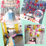 1 x 2M Metallic Foil Fringe Door Curtains Party/Christmas/Birthday/Wedding Photo Booth Props Backdrop Decor