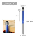 Silver Blue Double Bearing Router Bit Trimming Knife Woodworking Milling Tools  Double-edged Trimming Machine Blade