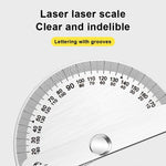 180 Degree Protractor Metal Angle Finder Goniometer Angle Ruler Stainless Steel Woodworking Tools Rotary Measuring Ruler