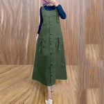 LinkMejor Women Maxi Dress Solid Color Wide Halter Dress Comftable Workwear Wide Straps Long Dress Plus Size