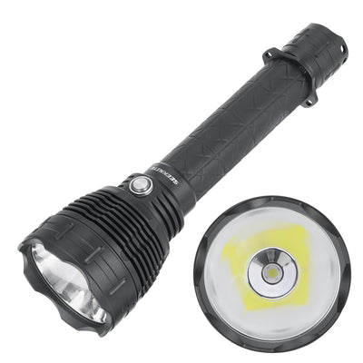 LinkMejor L6T XHP70.3 HI High-Power LED Flashlight 5000LM 5000K Floodlight Torch Tactical Flashlight with Memory Mode 650M Thrower Powered by 26650 Pointed Lithium Battery Type-C Rechargeable for Searching Camping Outdoor Sports