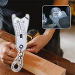Iron Thread Size Checker Keychain Portable Caliper Gauge Metric/Imperial Units Quick Accurate Measurement Engraved Markings Corrosion-Resistant