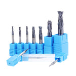 LinkMejor 1-10mm HRC55 TiAlN 2 Flutes End Mill Cutter Tungsten Carbide Milling Cutter CNC Tool