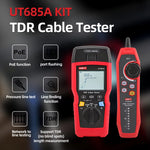 LinkMejor UT685A KIT TDR Cable Tester RJ45 RJ11 Network Cable Tracker Wire Finder with 2.8 Inch LCD Digital Line Tracing 300m Length Test PoE Port Blinking Fault Locator and Wire Mapper Diagnostic Tool