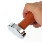HiBREW 51MM Bottomless Coffee Powder Tamper Stainless Steel & Wooden Handle Flat Coffee Powder Press Portafilter Home DIY Coffee Making Tool Compatible with HiBREW H11/H10B/H10/H8A/H5 Blitzhome CM5105 CM5520 CM3171 CM5710