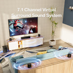 [EU/US Direct] Refurbished Ultimea Aura A40 330W 7.1CH Soundbar bluetooth Soundbar 8 High-Performance Speakers BassMX SurroundX Technology 121 Preset EQ Matrices 6 Adjustable Surround Levels Wired Soundbar Subwoofer Surround System