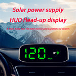 Solar Head Up Display GPS+ Digital Car Speedometer Beidou Dual System Intelligent Light Sensing HUD Car Universal Accessories