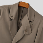 LinkMejor Mens Solid Color Casual Long Sleeve Blazer Irregular Design Fashionable Men's Suit for Spring Fall