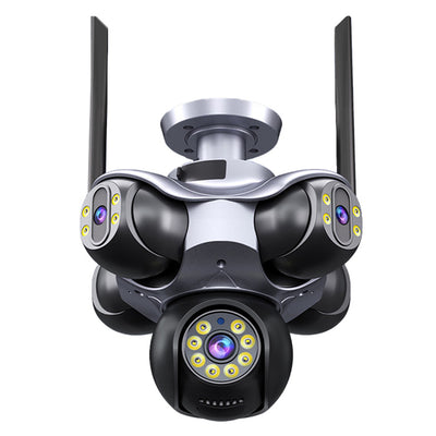 C50 5 PTZ 5 Screen Security Camera 20MP HD WiFi Full Color Night Vision Motion Tracking Two Way Audio Waterproof Outdoors Smart Surveillance Cameras