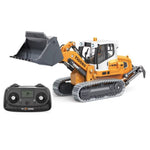 YI GONG 636 970 1/50 RC Simulation Engineering Model Alloy Track Bulldozer/Excavator RTR RC Car Screw Rod Excavator​ Sound Effects And Four Lighting Effects Children Toys