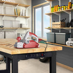 LinkMejor 48 inch Worktable Workbench with Power Outlet 2000 lbs Load Capacity Garage Table Desk Adjustable Height Work Bench for Garage/Wood Shop/Office/Home