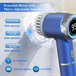 5 in1 Portable Electric Cleaning Brush 5W 1200mAh Rechargeable 3-Speed Adjustable 1600/2000/2400 RPM Cordless Multi-functional Kitchen Dish Scrubber with LED Indicator and USB Charging