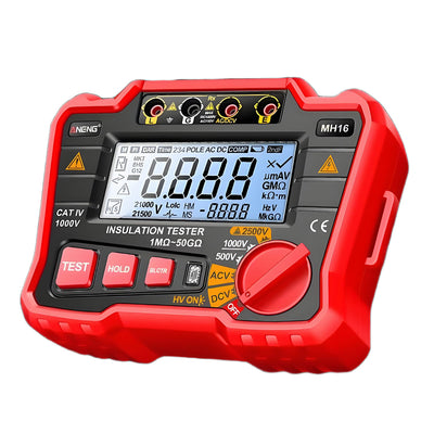 LinkMejor MH16 Digital Multimeter Insulation Tester 500V/1000V/2500V High Voltage Resistance Meter AC/DC Voltage Ohm Tester