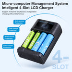 Astrolux® NC04S Inteligent 4-Slot LCD Battery Charger Mix-charging of AA/AAA Lithium & NiMH Btteries For Cells Flashlight RC Toys Home Tools